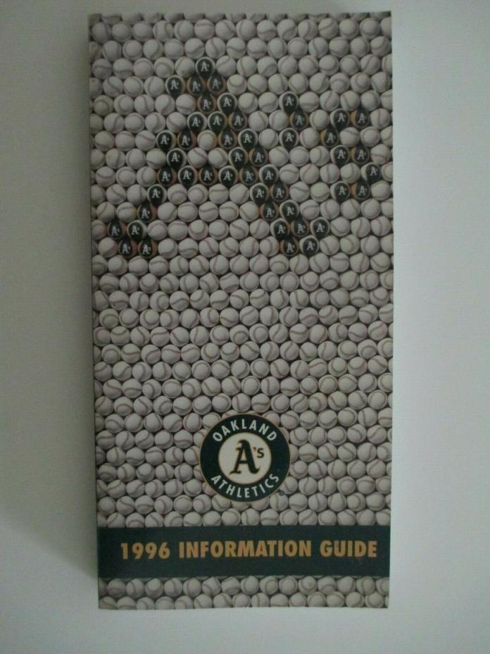 1996 Oakland A's Baseball Media Guide