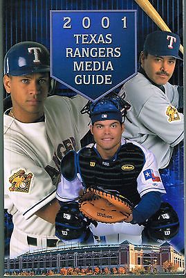 2001 Texas Rangers Baseball MLB Media GUIDE