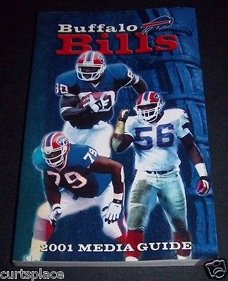 Original 2001 Buffalo Bills Football Media Guide Illustrated Free Shipping Incl.