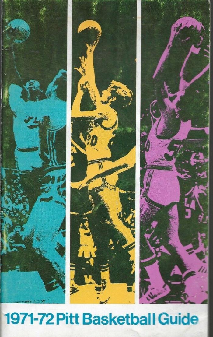 1971-72  PITT PANTHERS BASKETBALL media guide,  BILLY KNIGHT, ORIGINAL
