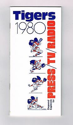1980 Detroit Tigers Baseball MLB Media GUIDE