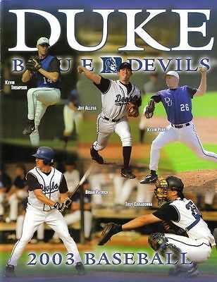 2003 DUKE BLUE DEVILS BASEBALL MEDIA GUIDE