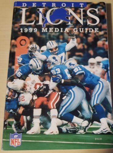 Detroit Lions 1999 Media Guide Vintage Barry Sanders