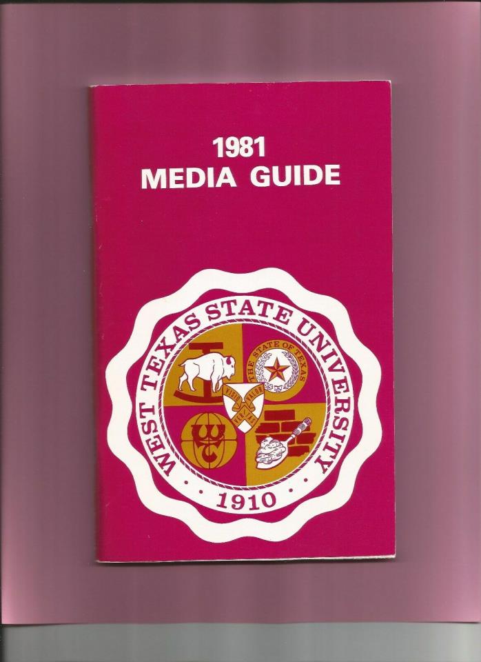 1981 WEST TEXAS STATE BUFFS FOOTBALL MEDIA GUIDE...Excellent !