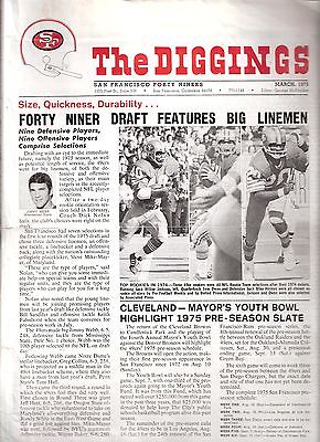 Original Vintage 1975 San Francisco 49er Newsletter Diggings Fahnhorst Jackson