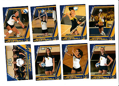 2007 Michigan Volleyball Team Card Set SGA 16 diff NCAA College