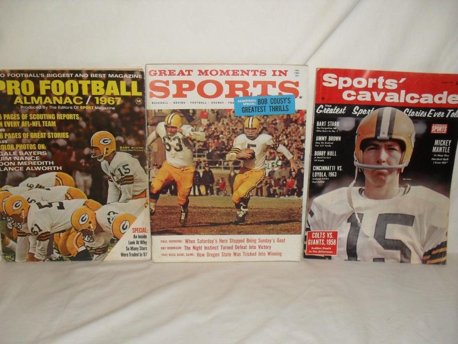 Vintage Lot of 1960s Sports Magazines Packers
