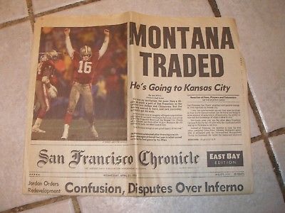 April 1993 San Francisco Chronicle Front Page - Joe 