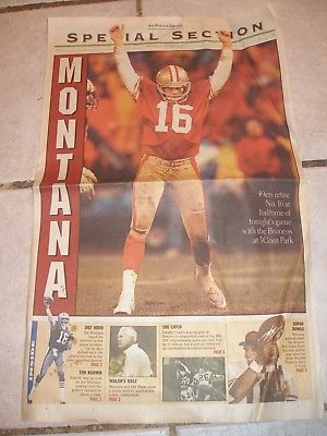 December 1997 San Francisco Chronicle Special Sports Section - Joe Montana 49ers