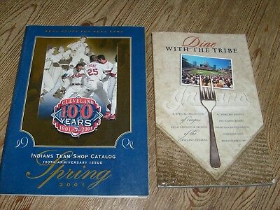 Cleveland Indians Team Shop Catalog 2001 & Dine With The Tribe Cookbook 2001