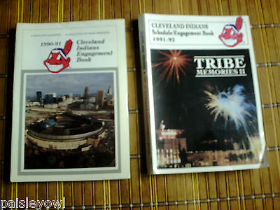 Cleveland Indians Schedule Engagement Books  1990-91 & 1991-92 MLB Baseball