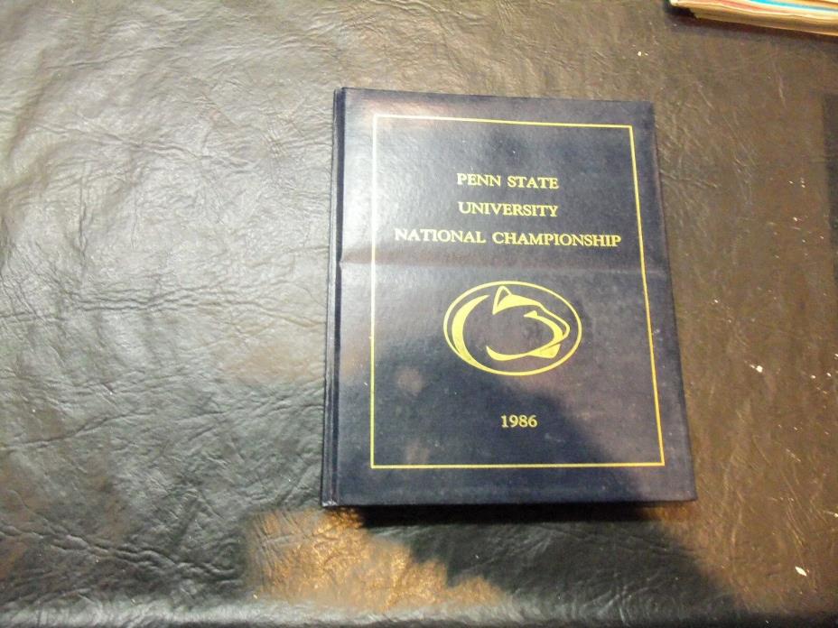 Penn State  1986 National Chanpinship hard bac book