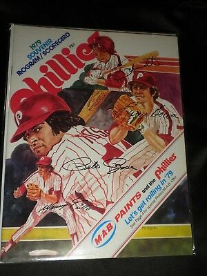 MLB 1979 SOUVENIR  PROGRAM SCORECARD  PHILADELPHIA PHILLIES - 1980 WORLD SERIES