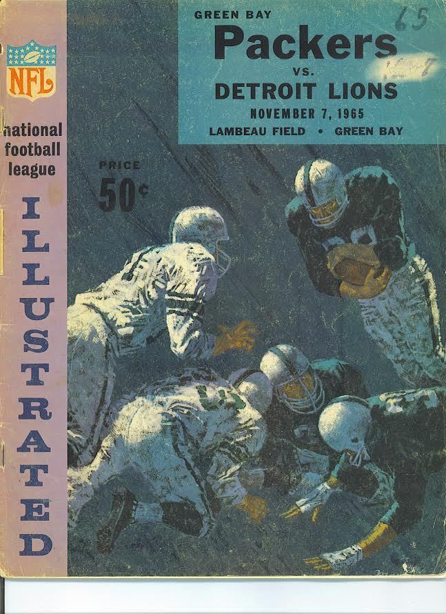 GREEN BAY PACKERS PROGRAM VS  DETROIT LIONS NOV 7 1965 LAMBEAU FIELD LOMBARDI