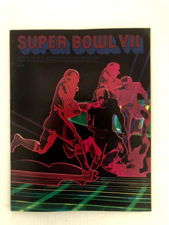 Original  1973 Super Bowl VII Football Program