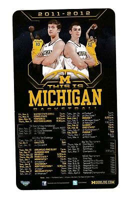 2011-12 Michigan Basketball Magnet Schedule SGA - Tim Hardaway Jr