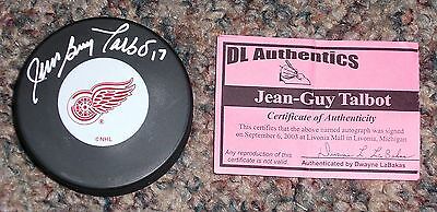 Jean-Guy Talbot Detroit Red Wings Puck AUTOGRAPHED Signed