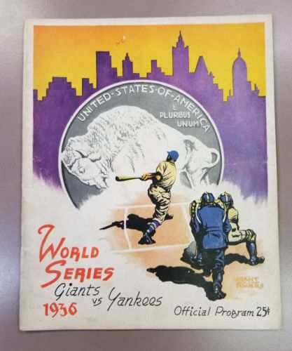 1936 World Series Program New York Giants vs New York Yankees Game 3