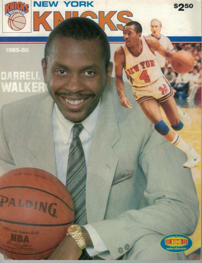 1985 Vintage NBA Program Milwaukee Bucks @ New York Knicks  12-05-85