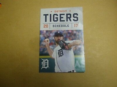 2017 DETROIT TIGERS POCKET SCHEDULES JUSTIN VERLANDER SPONSOR MILLER LITE L@@K!