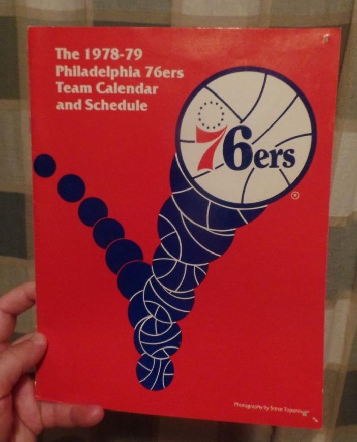 Philadelphia Sixers 1978-79 Calendar w Julius Erving Doug Collins Darryl Dawkins
