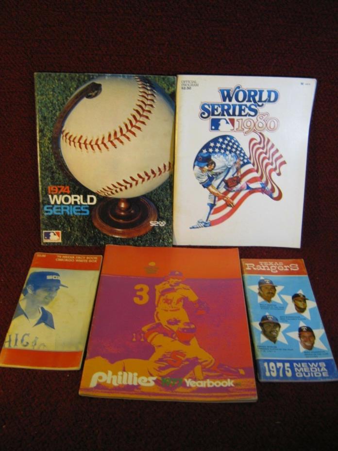 MLB Year Books and World Series Programs