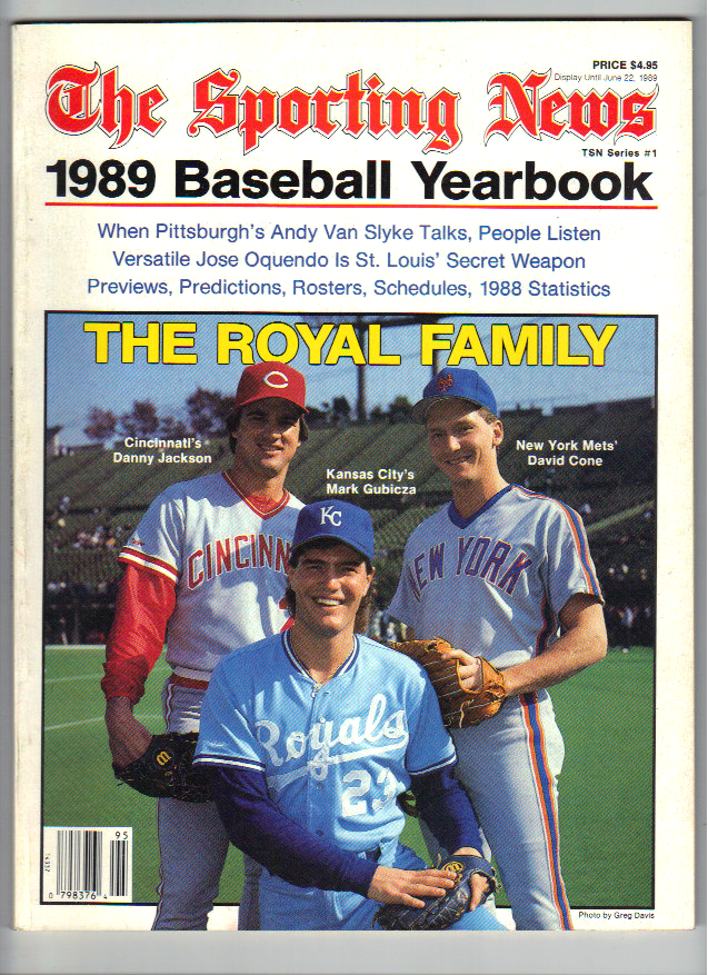 Vintage 1989 Sporting News Baseball Yearbook Magazine David Cone