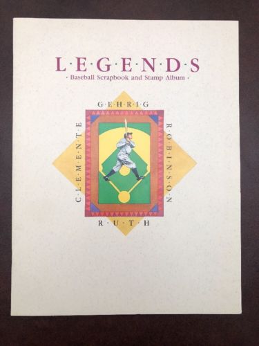 Legends Baseball Scrapbook and Stamp Album 1989 U.S. Postal Service