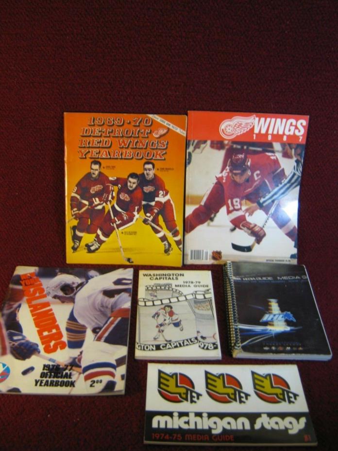 NHL and IHL Year Books and Media Guides