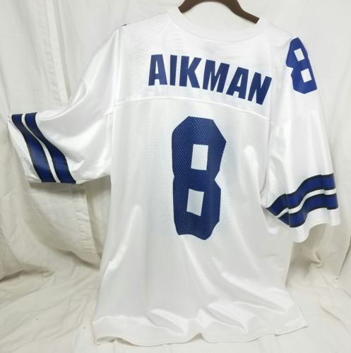 Dallas  Cowboys TROY AIKMAN White Football Jersey LOGO ATHLETIC XL