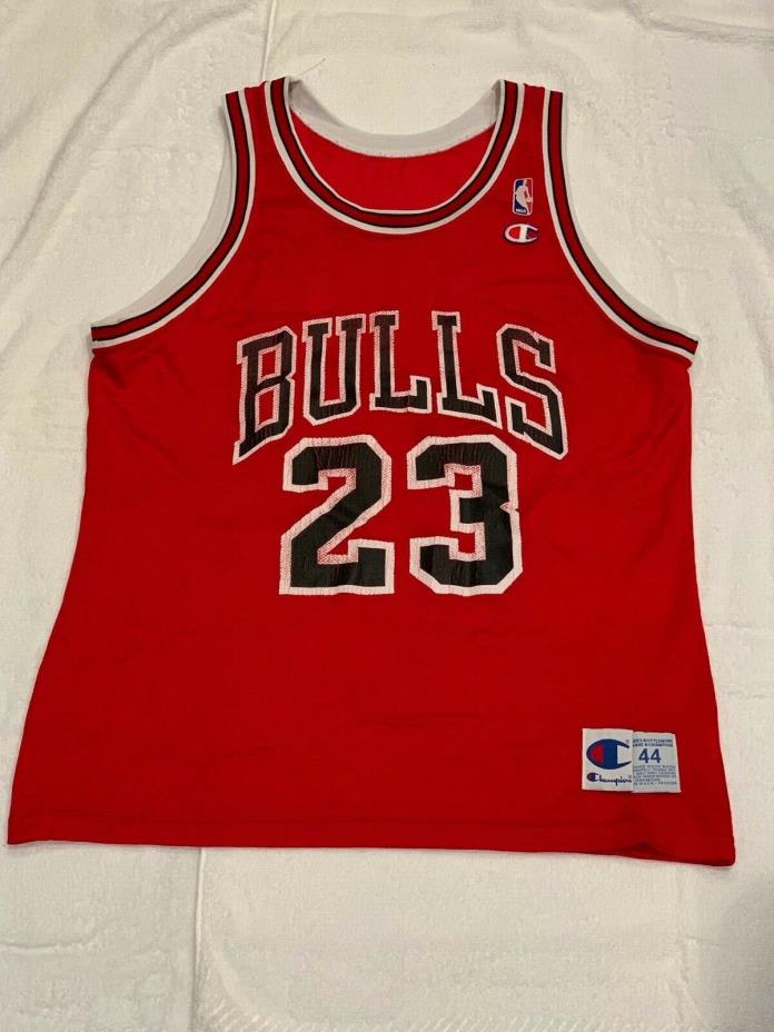 Vintage Champion Michael Jordan Chicago Bulls away jersey size 44 NBA
