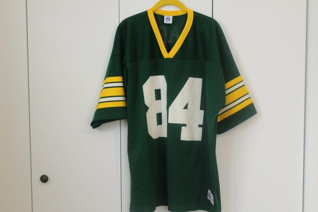 Vintage Sterling Sharpe #84 Green Bay Packers NFL Logo 7 Home Jersey Mens XXL