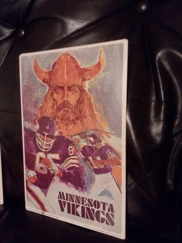 1968 FLEER BIG SIGNS MINNESOTA VIKINGS 11x14 CARDBOARD SIGN VG COND