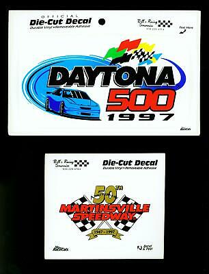 Nascar Die Cut Decal Two Sticker Lot- Daytona 500- Martinsville Speedway