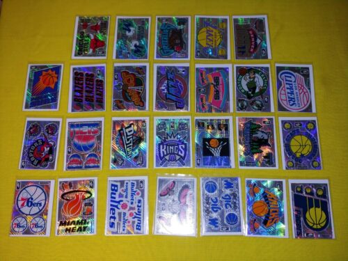 Vintage Lot Of 26 1990s NBA Vending Prism Jewel Stickers No Duplicates