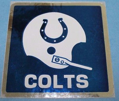 Baltimore Colts 1970's Vintage Helmet Sticker NFL Shiny Retro 3x3 Indianapolis