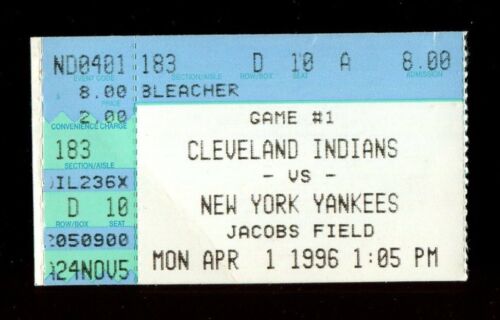 Derek Jeter 1st HR Homerun Milestone New York Yankees Cleveland Ticket