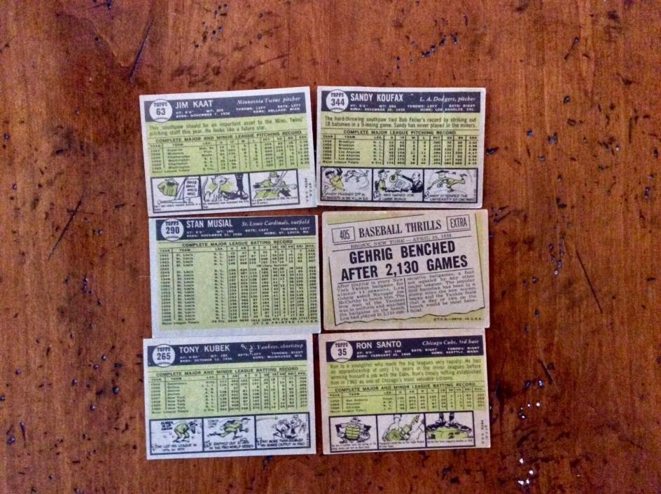 1961 TOPPS BASEBALL 217-CARD LOT INCLUDING 59 ROOKIES