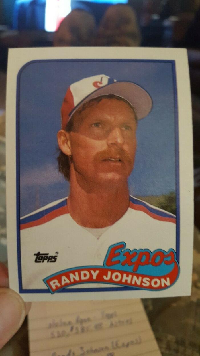 Randy Johnson Topps Expos Basball car (647) excellent Condition