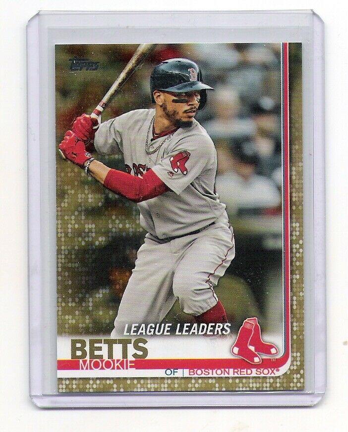 2019 Topps Ser. 1 MOOKIE BETTS GOLD Parallel League Leaders/2019 #312 Red Sox