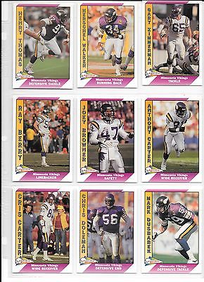 Herschel Walker plus 8 more Minnesota Vikings 1991 football card lot