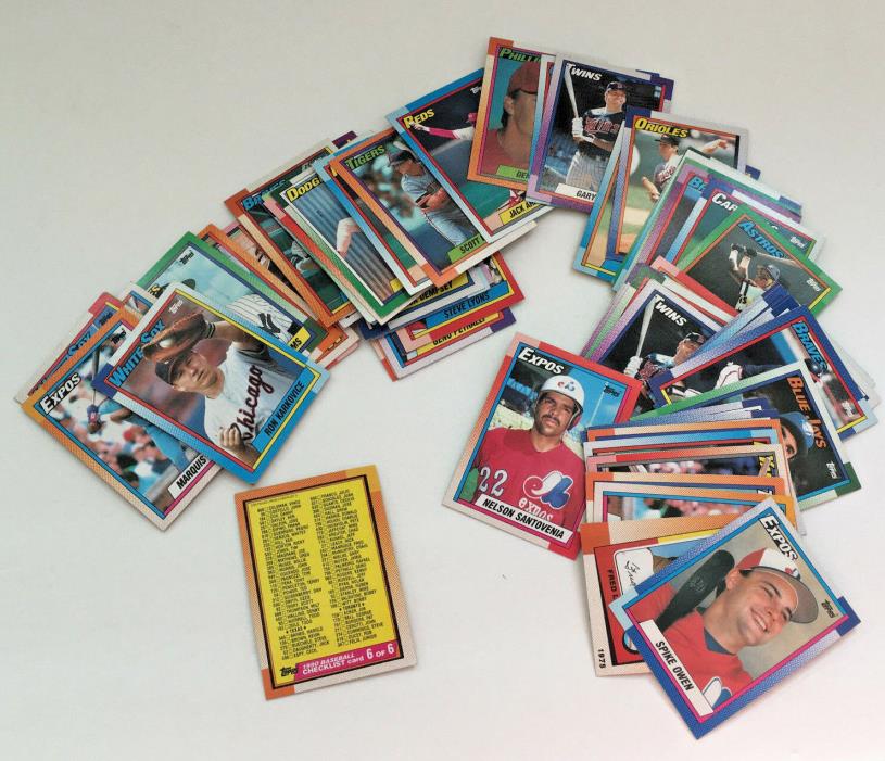 74 mixed baseball trading card lot topps twins expos dodgers blue jays yankees