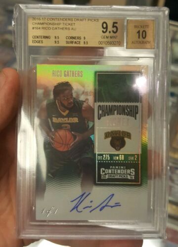 2016 contenders draft rico gathers championship ticket 1/1 auto bgs 9.5/10 RARE!