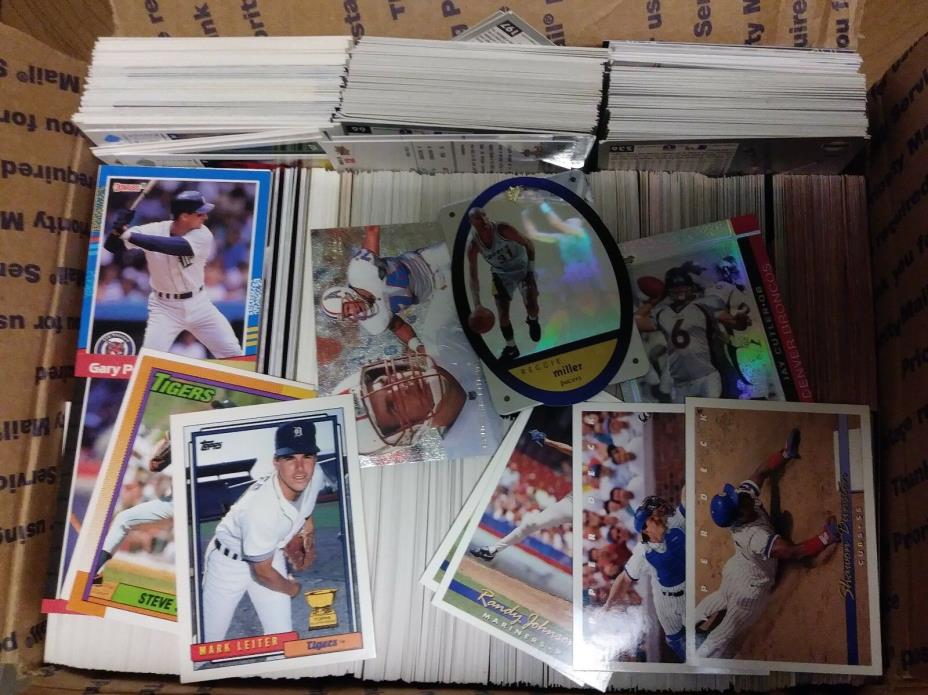 1000 SPORTS CARD MIXED LOT FROM 80'S, 90'S & 00'S!