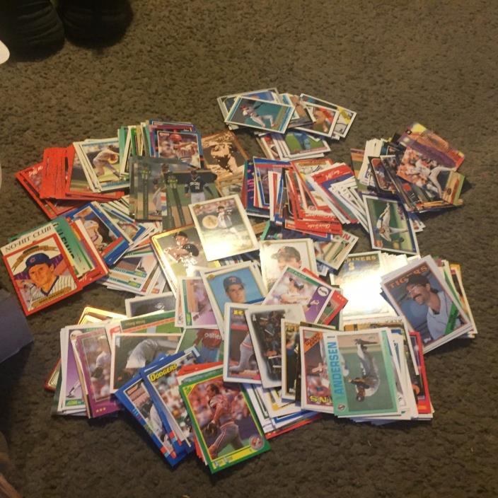 Awesome Large lot set Baseball trading cards 80's & 90's mixed 500 cards Lot#2