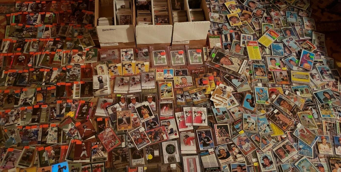 Vintage Lot 2700 Cards 1950s to present Mickey Mantles Lebron Durant Ohtani RCs