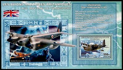 HERRICKSTAMP CONGO Stock# HS5 British Military Planes S/S