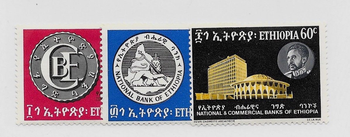 ETHIOPIA Sc 452-4 NH issue of 1965 - NAT'L BANK