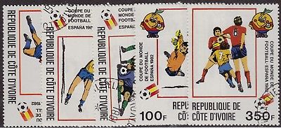 IVORY COAST CTO Scott # 600-604 Soccer Football (5 Stamps)