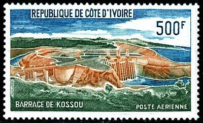 HERRICKSTAMP IVORY COAST Sc.# C53 Kossou Dam
